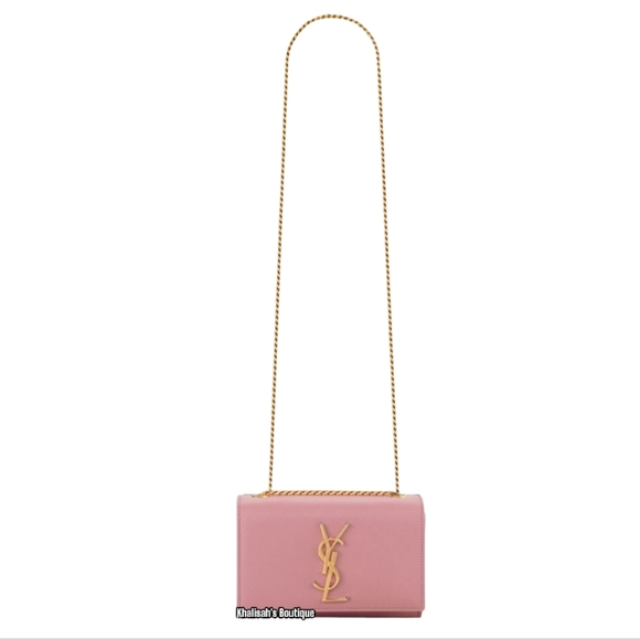 YSL Saint Laurent KATE SMALL Grain de Poudre Shoulder/Crossbody BABY PINK BLUSH - Picture 4 of 16